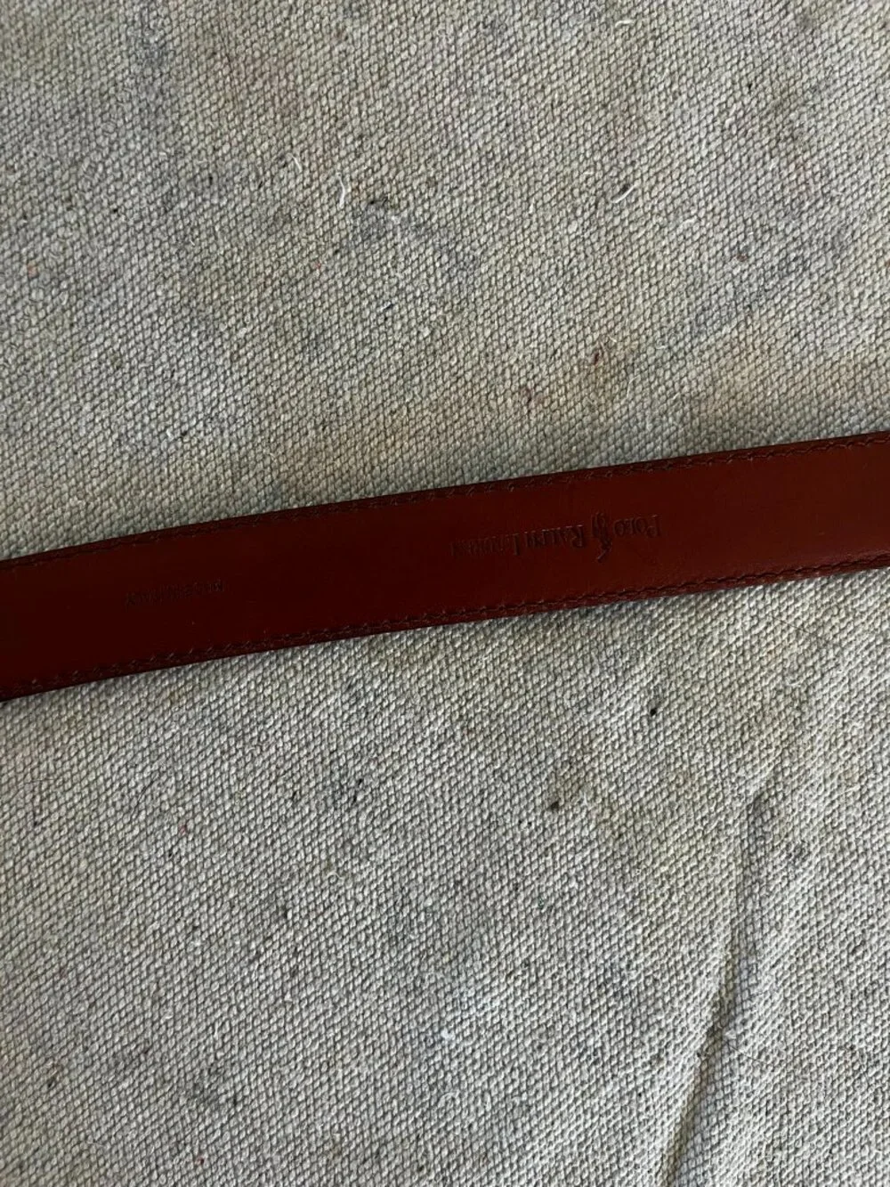 Polo Ralph Lauren Men's Brown Classic Full-Grain Leather Belt Sz 38